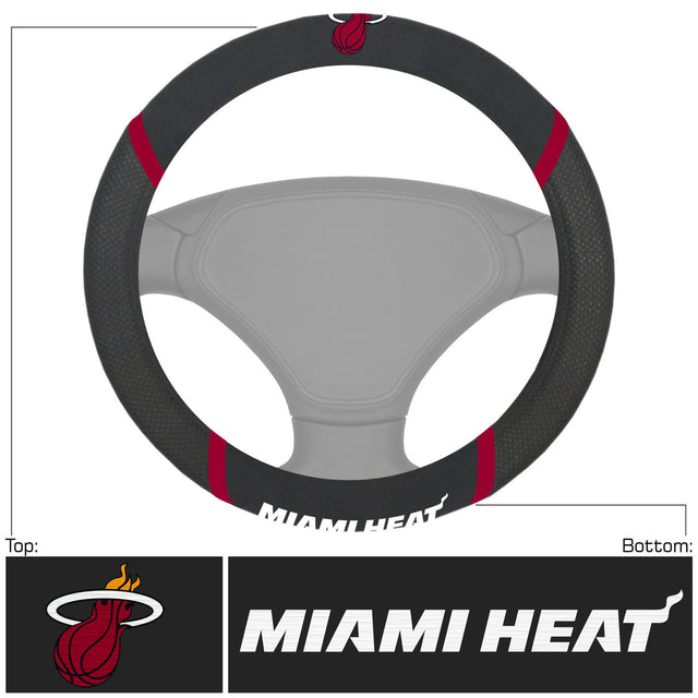 Funda de volante de malla y costura de los Miami Heat