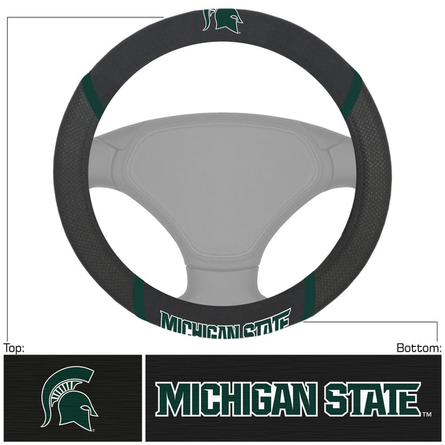 Funda de volante de malla/cosida de los Spartans de Michigan State