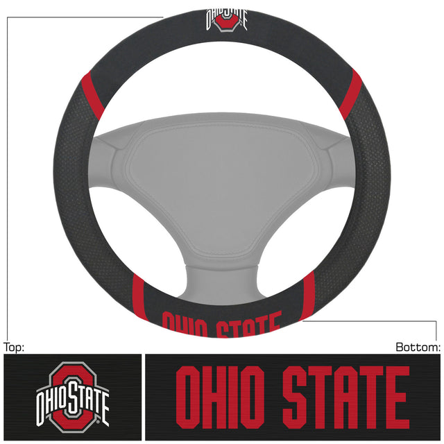 Funda para volante de Ohio State Buckeyes con malla y costura