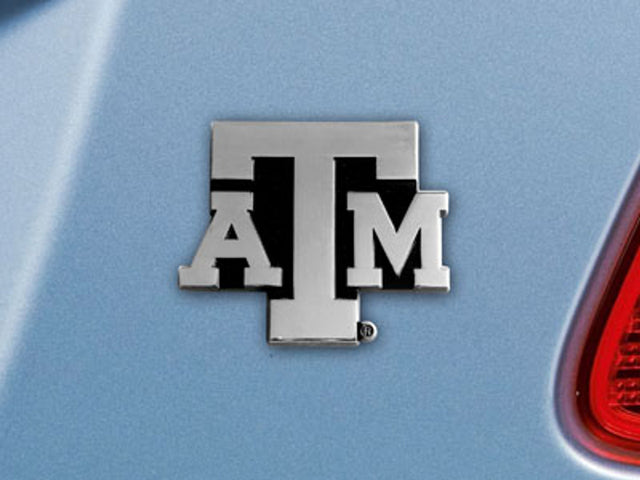 Emblema para automóvil de los Texas A&amp;M Aggies de metal cromado de primera calidad