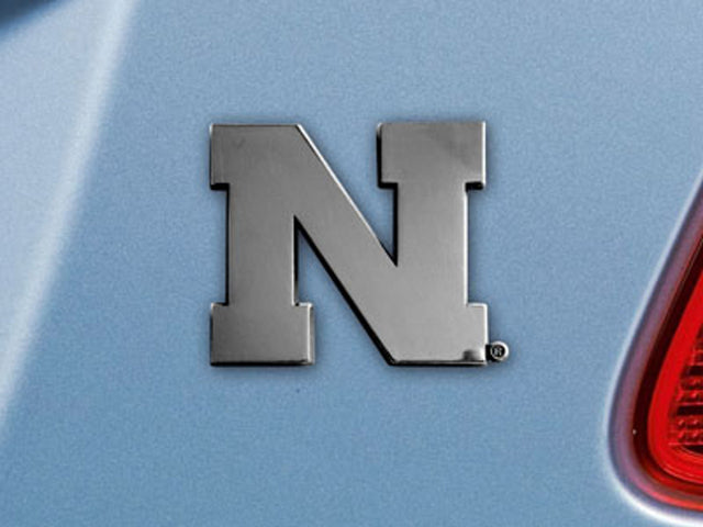 Emblema para automóvil de los Nebraska Cornhuskers de metal cromado de primera calidad