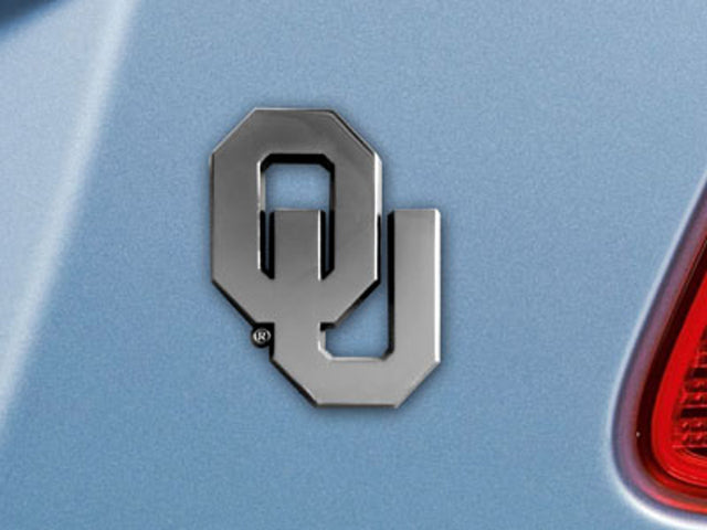 Emblema de metal cromado de primera calidad para automóvil de los Oklahoma Sooners