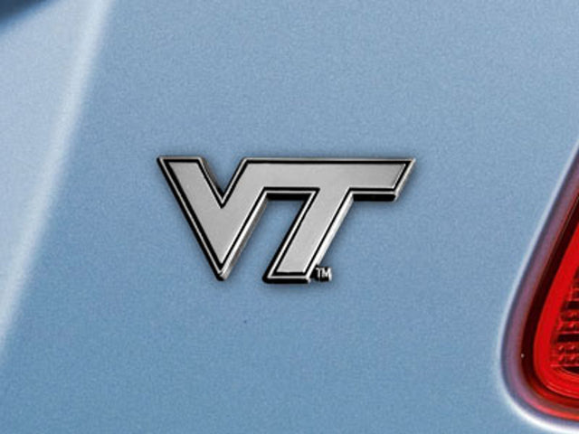 Virginia Tech Hokies Auto Emblem Premium Metal Chrome