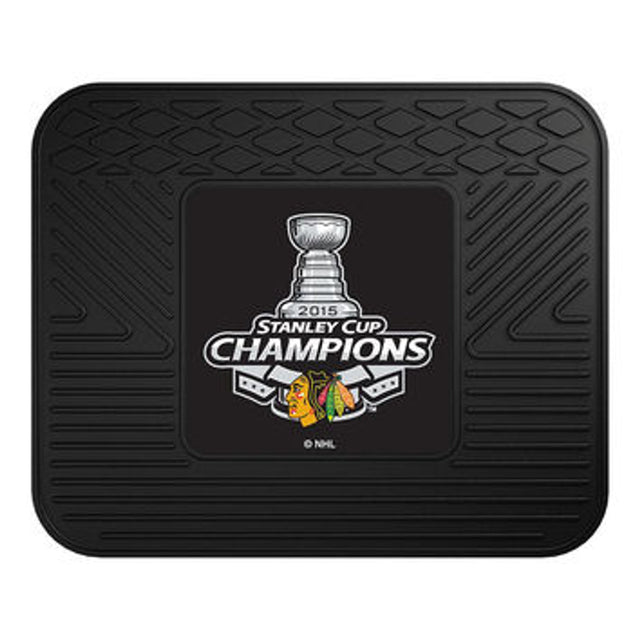 Alfombrilla de vinilo resistente para asiento trasero de los Chicago Blackhawks, campeón de la Copa Stanley 2015