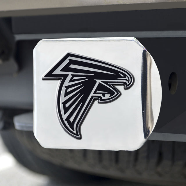 Atlanta Falcons Hitch Cover Chrome Emblem on Chrome