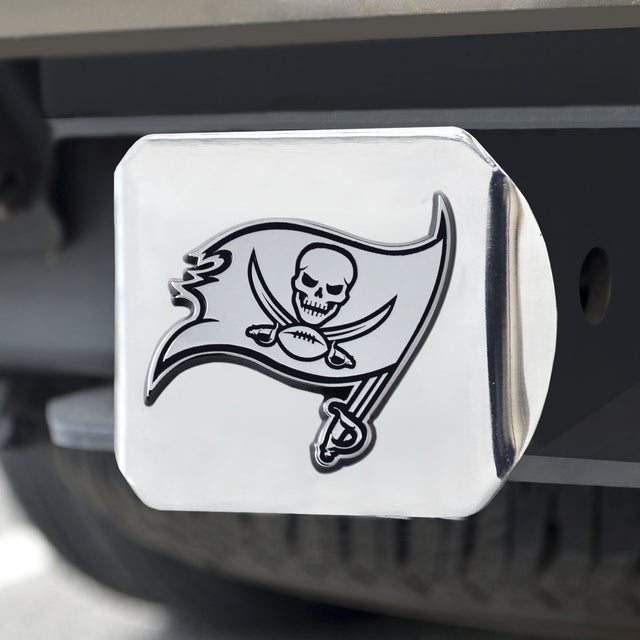 Tampa Bay Buccaneers Hitch Cover Chrome Emblem on Chrome