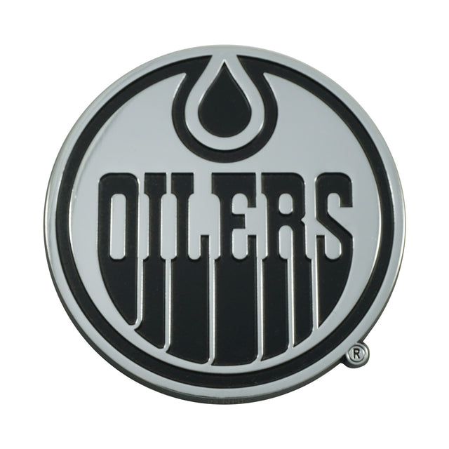 Emblema de metal cromado de primera calidad para automóvil de los Edmonton Oilers