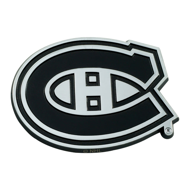 Emblema de metal cromado premium para automóvil de los Montreal Canadiens