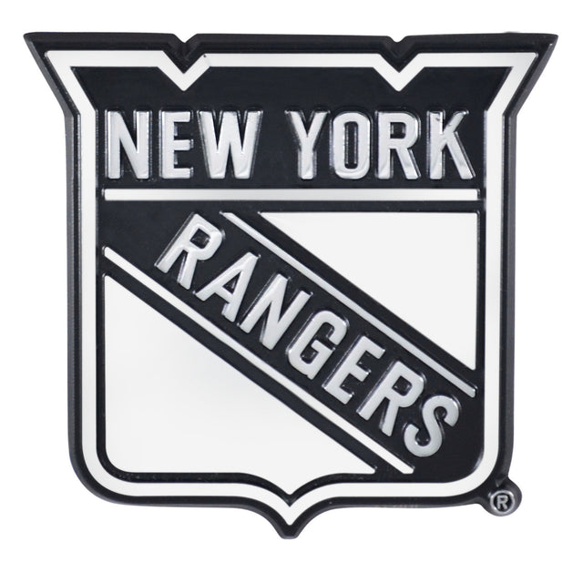 Emblema de metal cromado premium para automóvil de los New York Rangers