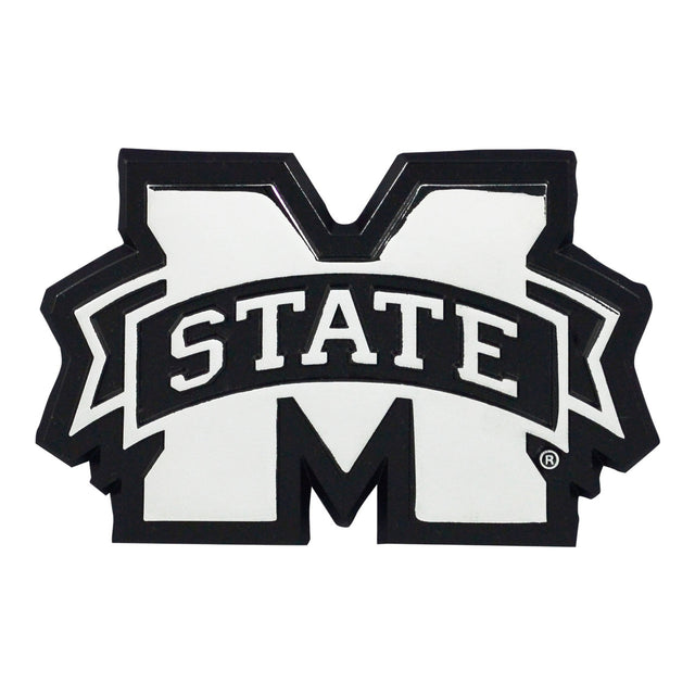 Emblema de metal cromado de primera calidad para automóvil de Mississippi State Bulldogs