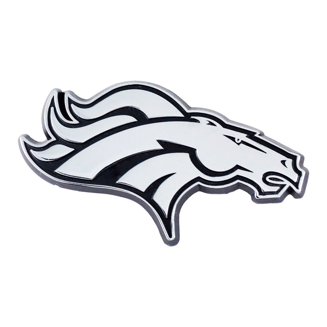 Emblema de metal cromado premium para automóvil de los Denver Broncos