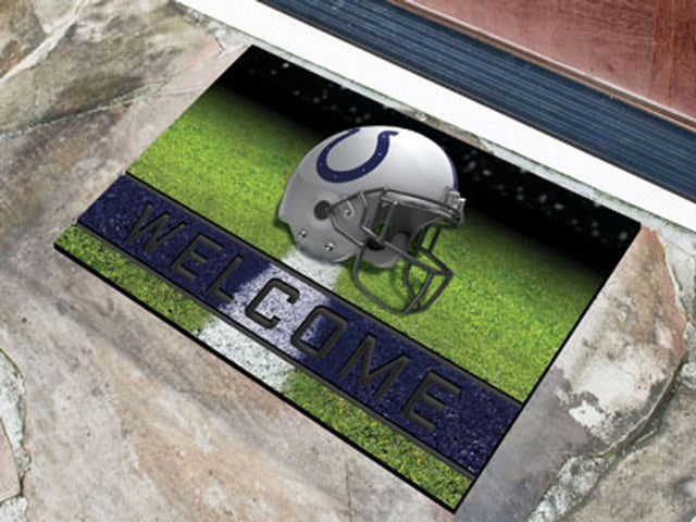 Felpudo de goma granulada de los Indianapolis Colts de 18 x 30 pulgadas