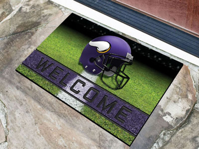 Minnesota Vikings Door Mat 18x30 Welcome Crumb Rubber