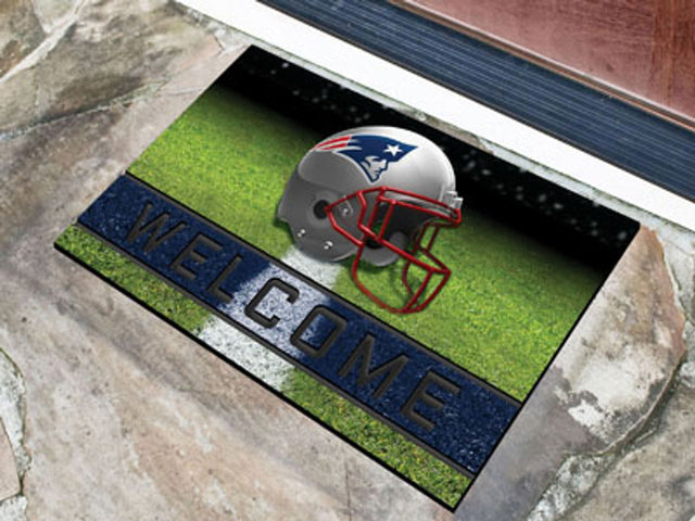 New England Patriots Door Mat 18x30 Welcome Crumb Rubber