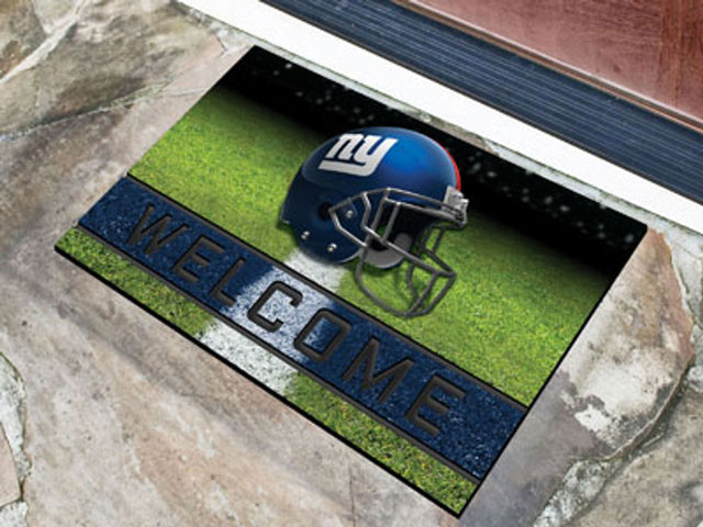 Felpudo de goma granulada de los New York Giants de 18 x 30 pulgadas