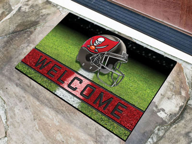 Felpudo de los Tampa Bay Buccaneers, 18 x 30 pulgadas, goma granulada de bienvenida