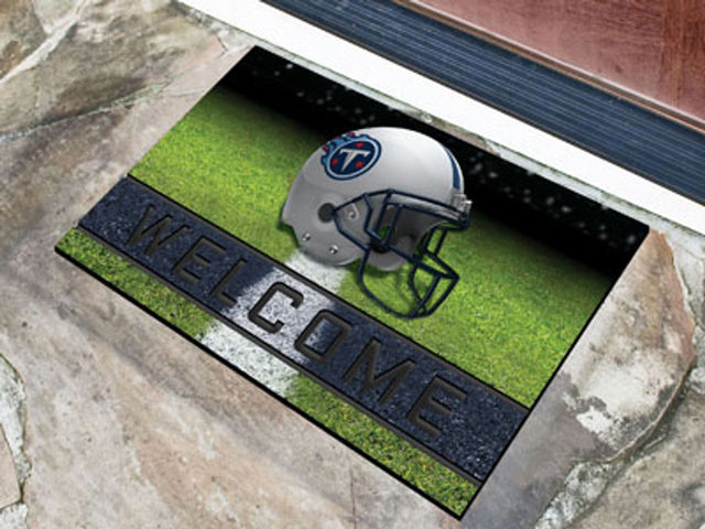 Felpudo Tennessee Titans 18 x 30 de goma granulada de bienvenida