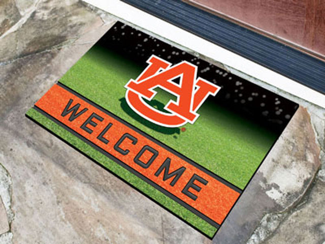 Auburn Tigers Door Mat 18x30 Welcome Crumb Rubber