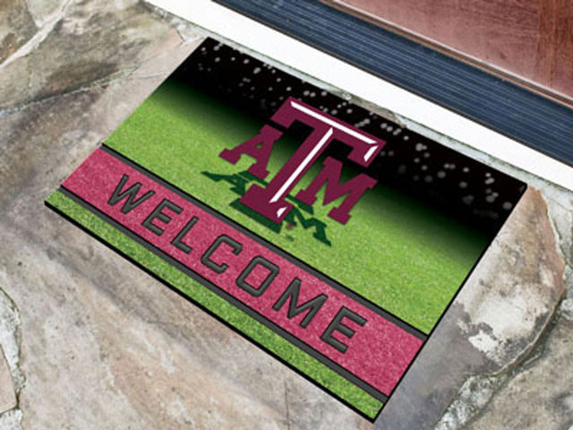 Texas A&M Aggies Door Mat 18x30 Welcome Crumb Rubber