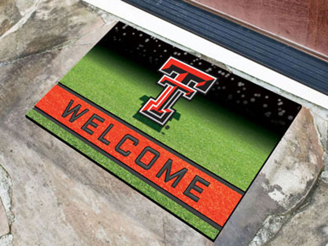 Felpudo Texas Tech Red Raiders de 18 x 30 pulgadas, goma granulada de bienvenida