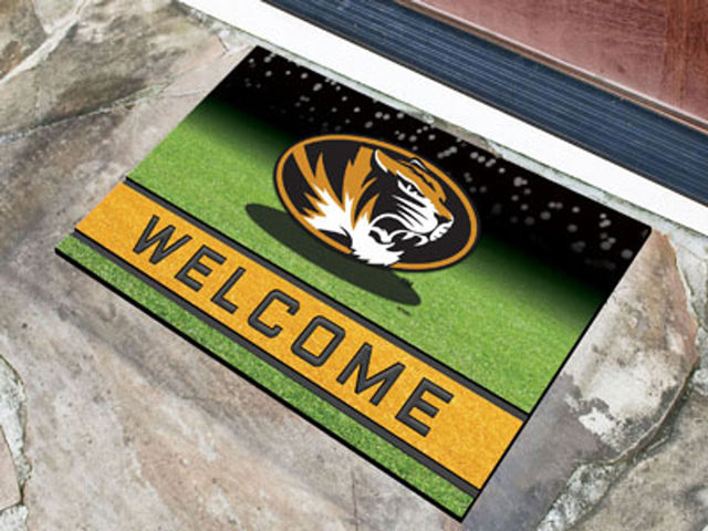 Felpudo de los Missouri Tigers de 18 x 30 pulgadas, con diseño de miga de goma