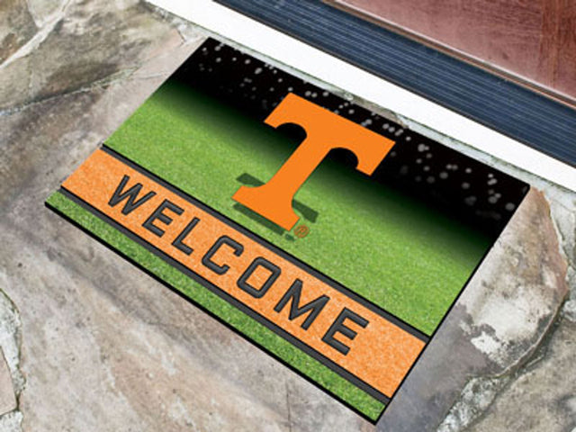 Felpudo de Tennessee Volunteers de 18 x 30 pulgadas con diseño de miga de goma