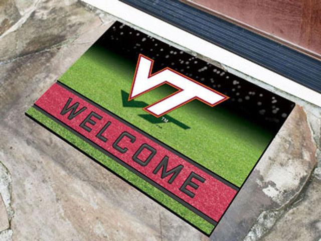 Virginia Tech Hokies Door Mat 18x30 Welcome Crumb Rubber