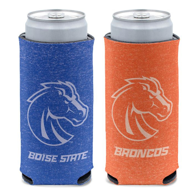 Enfriador de latas delgadas de 12 oz de color jaspeado de los Boise State Broncos