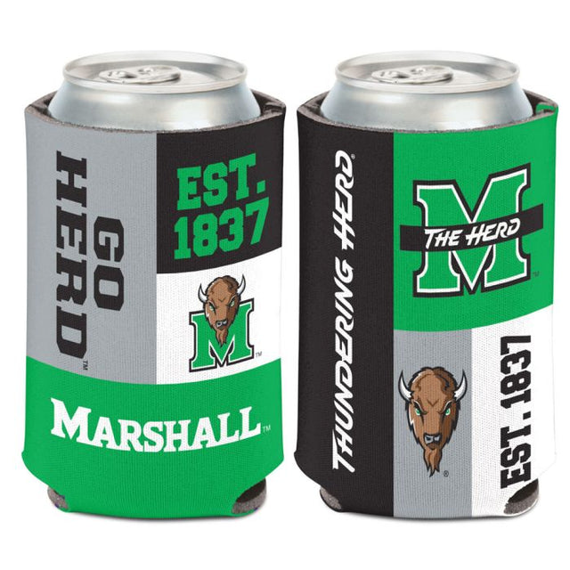 Enfriador de latas Marshall Thundering Herd COLOR BLOCK de 12 oz.