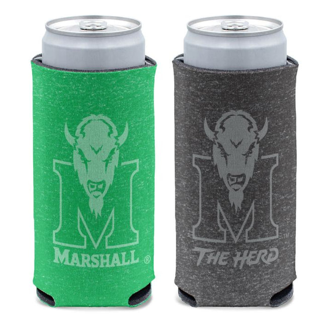 Marshall Thundering Herd HEATHERED COLORED 12 oz Slim Can Cooler