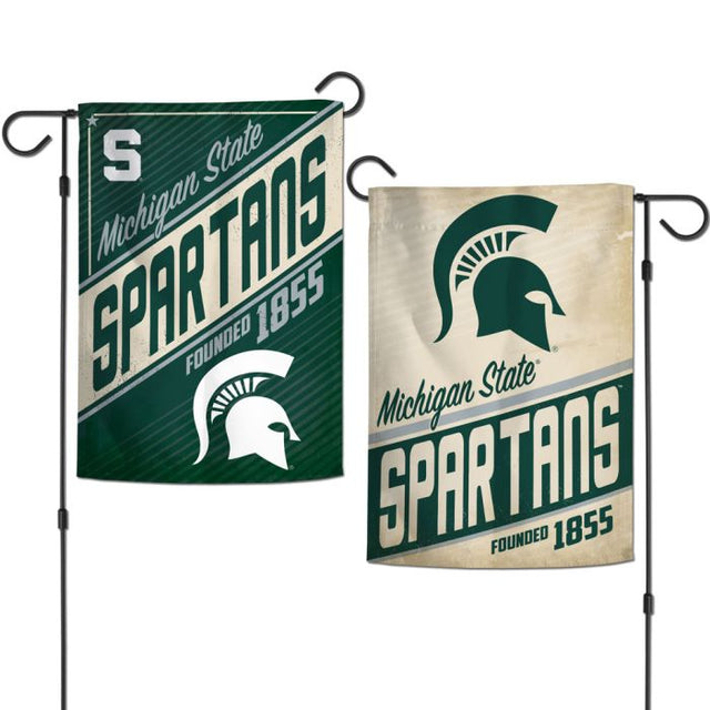 Michigan State Spartans RETRO Garden Flags 2 sided 12.5" x 18"