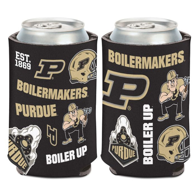 Enfriador de latas SCATTERPRINT de Purdue Boilermakers, 12 oz.