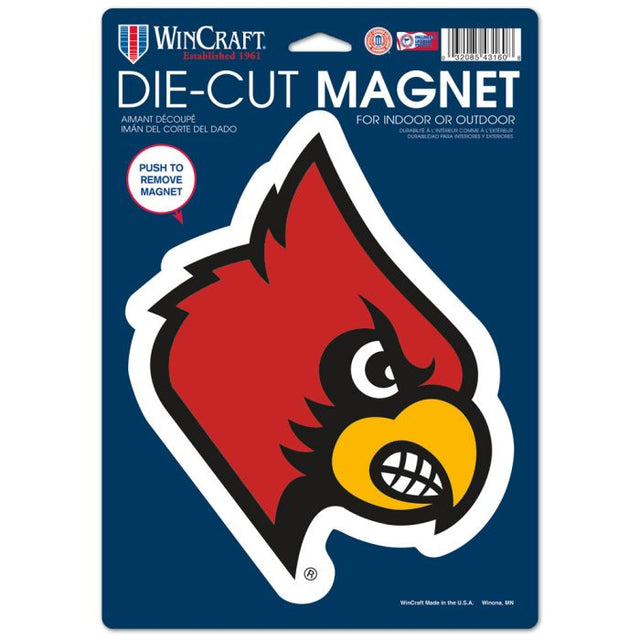 Louisville Cardinals Die Cut Logo Magnet 6.25" x 9"