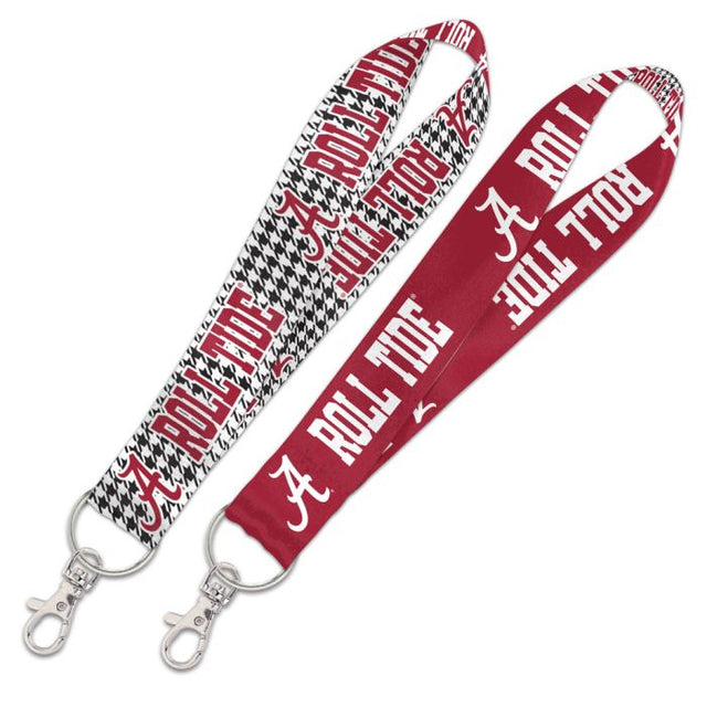 Alabama Crimson Tide / Houndstooth HOUNDSTOOTH; Correa para llavero con cordón ROLL TIDE de 1"