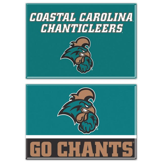 Coastal Carolina Chanticleers 矩形磁铁，2 件装 2 英寸 x 3 英寸