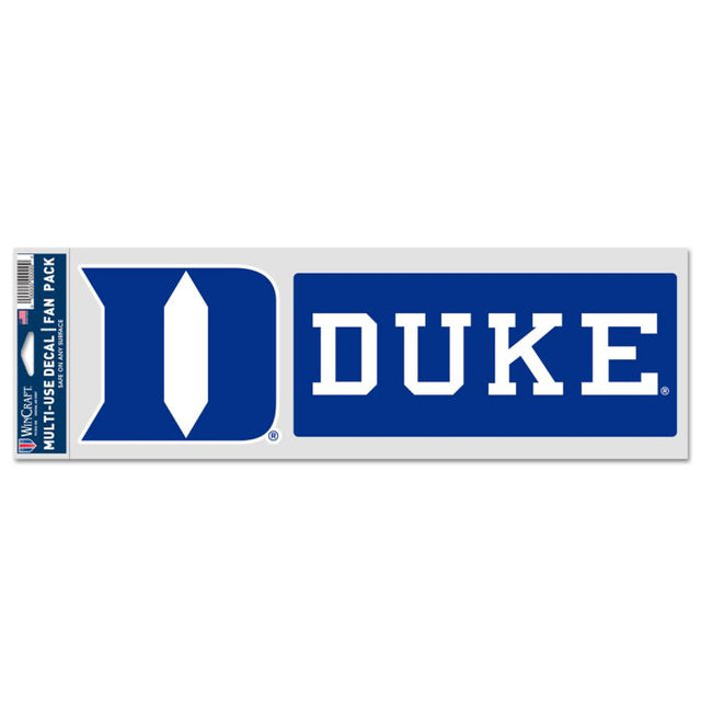 Duke Blue Devils Fan Decals 3.75" x 12"