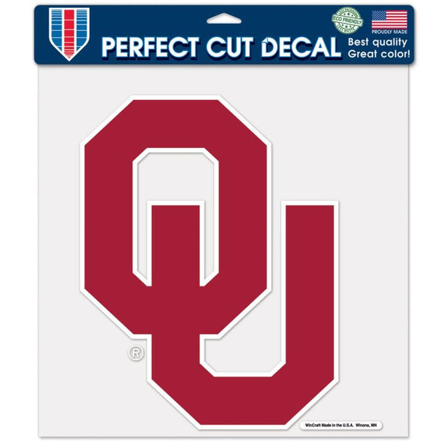 Calcomanía de color de corte perfecto de Oklahoma Sooners de 12" x 12"