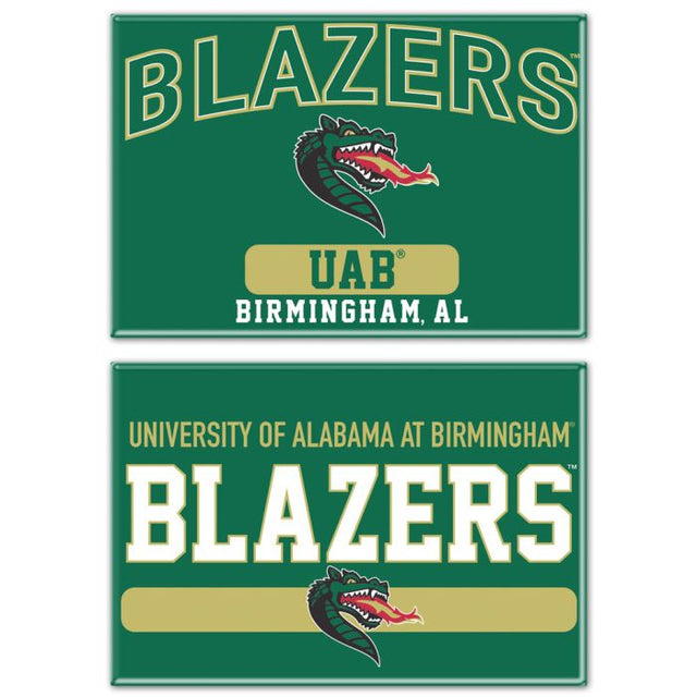 Imán rectangular de Alabama en Birmingham Blazers, paquete de 2, 2" x 3"