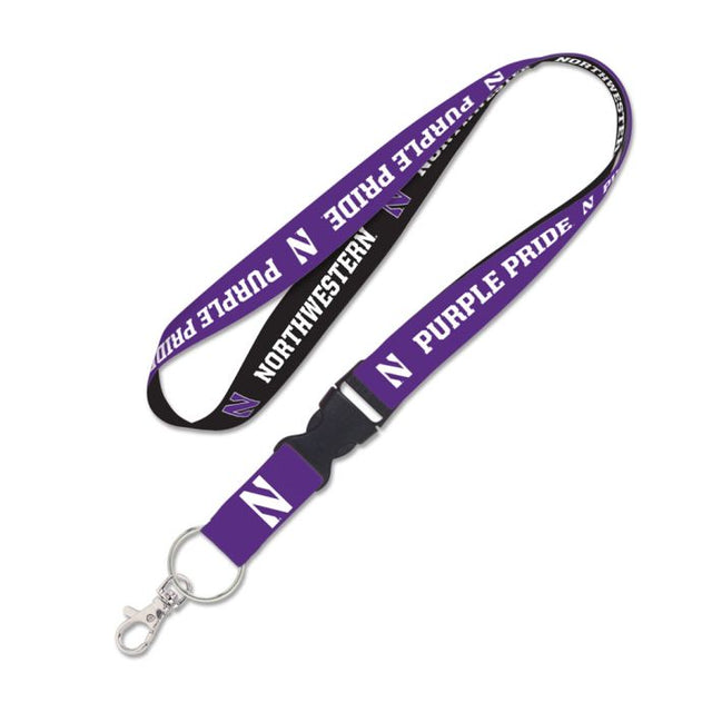 Northwestern Wildcats SLOGAN Lanyard w/detachable buckle 1"