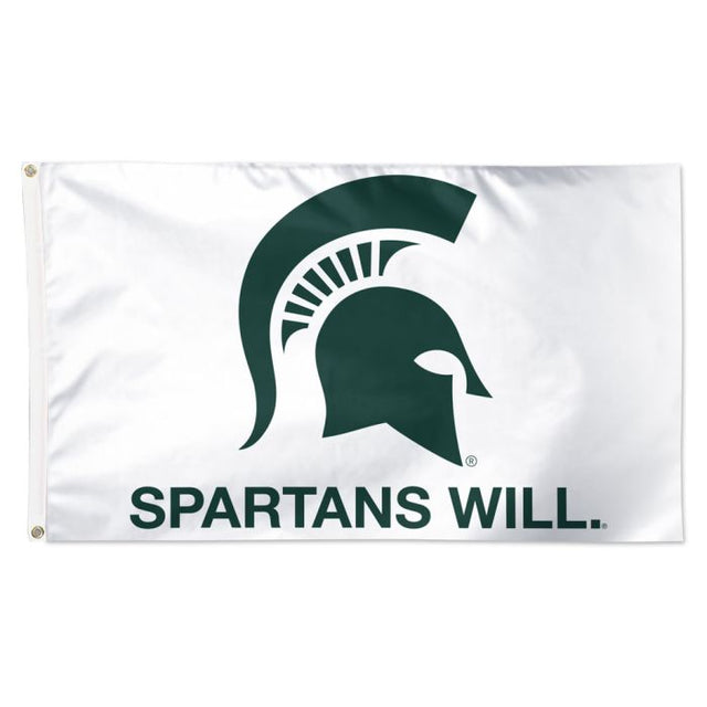 Michigan State Spartans SPARTANS WILL Flag - Deluxe 3' X 5'