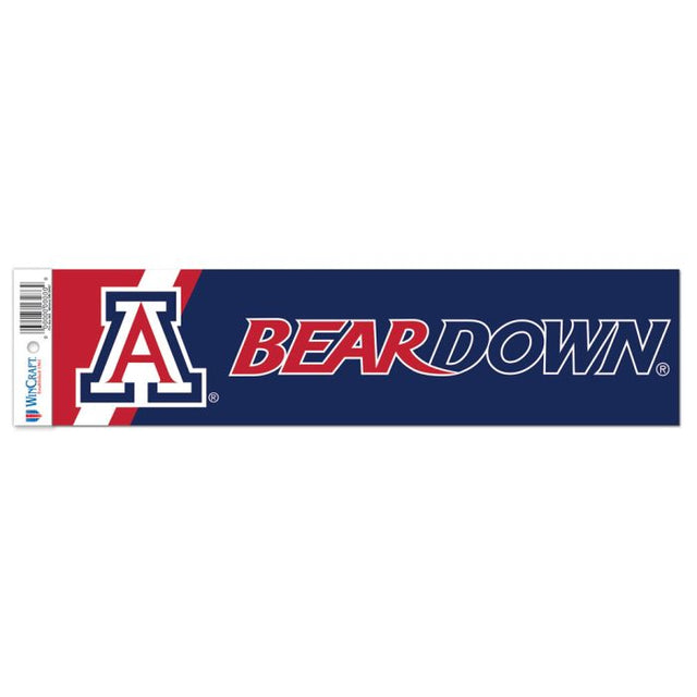 Arizona Wildcats BEAR DOWN Bumper Strip 3" x 12"