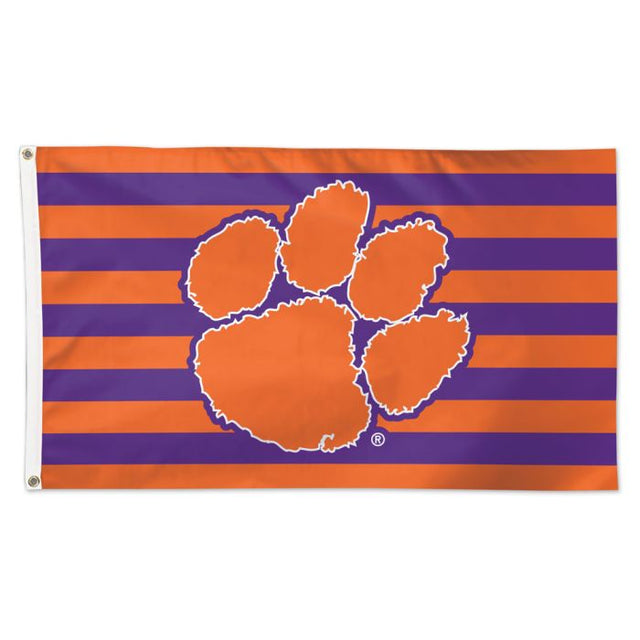 Bandera americana de los Clemson Tigers con estrellas y rayas - Deluxe 3' X 5'