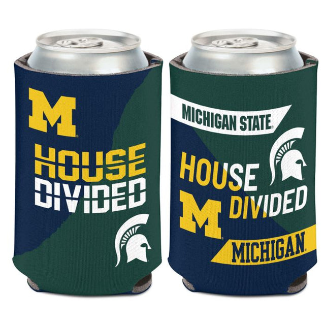 Michigan Wolverines / Michigan State Spartans CASA DIVIDIDA; Rivalidad entre enfriadores de latas de 12 oz de Michigan