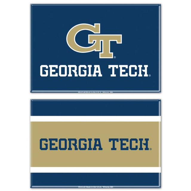 Georgia Tech Yellow Jackets Rectangle Magnet, 2pack 2" x 3"