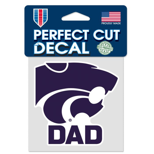 Kansas State Wildcats DAD Perfect Cut Color Decal 4" x 4"