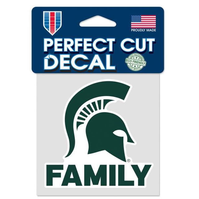 Michigan State Spartans FAMILY Perfect Cut Color Decal 4" x 4"