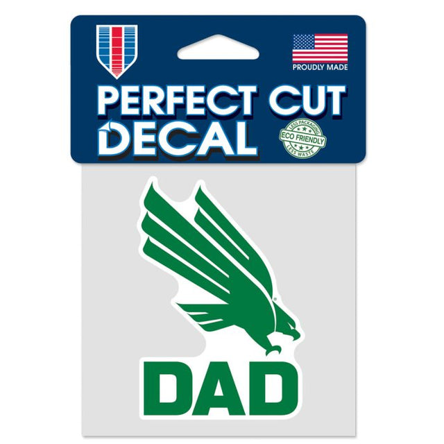 North Texas Mean Green DAD Perfect Cut Color Decal 4" x 4"