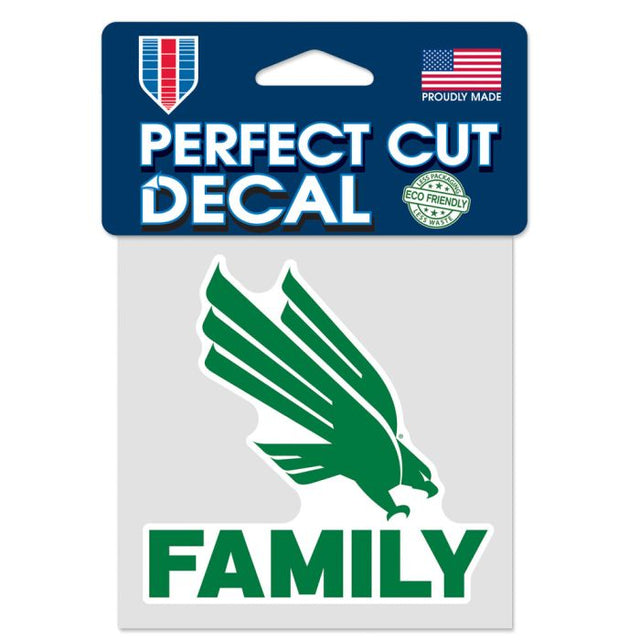 North Texas Mean Green FAMILY Perfect Cut Color Decal 4" x 4"