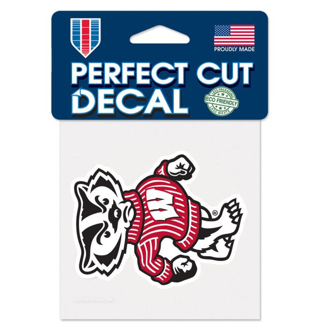 Wisconsin Badgers Perfect Cut Color Decal 4" x 4"