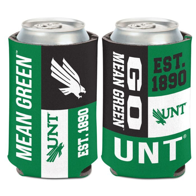 Enfriador de latas COLOR BLOCK de North Texas Mean Green, 12 oz.